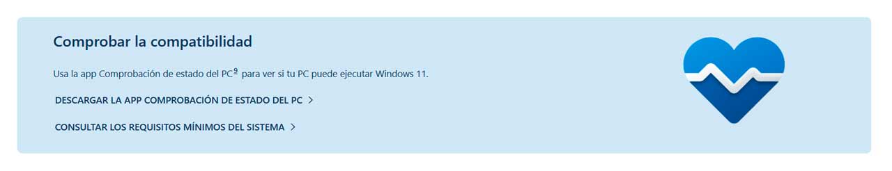 comprobar la compatibilidad de tu ordenador para actualizar a Windows 11 